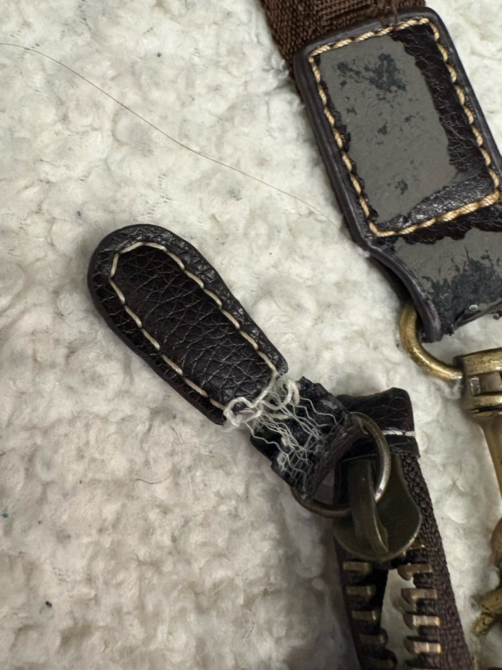 Coach Leather Logo Patch Strap in Dark Brown - Picture 3 of 9